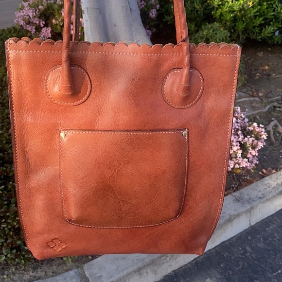 NEW Patricia Nash SPRING TOOLED LEATHER TOTE CAVO DUSTY ROSE LARGE BROWN CUTOUT - Picture 9 of 16